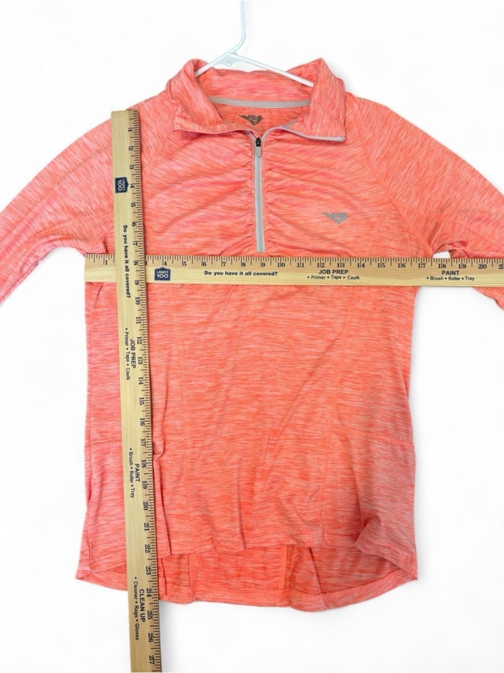 Pony Coral Heather Half-Zip Long Sleeve Pullover - Picture 5 of 6